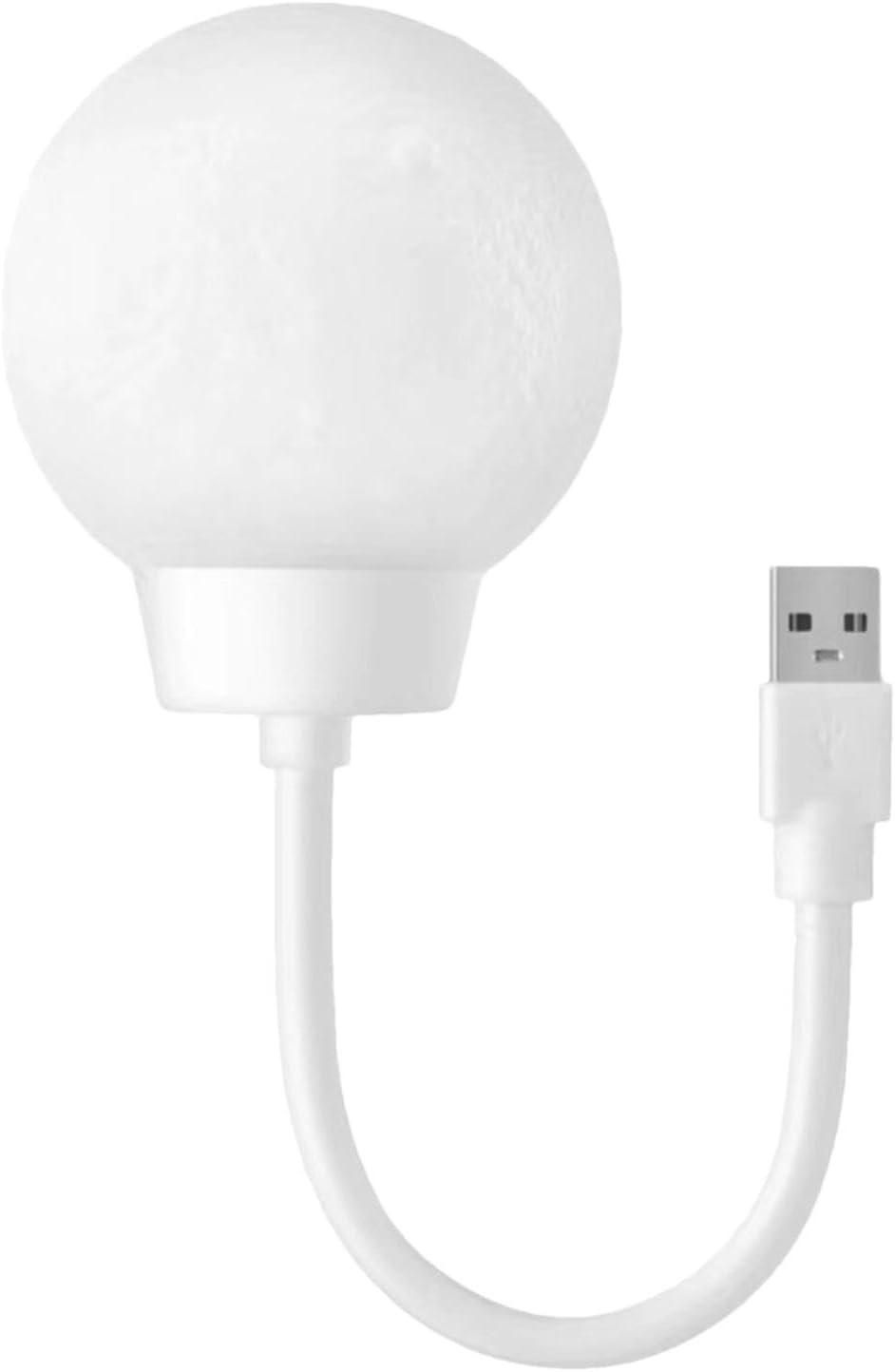 White USB light bulb on a white background