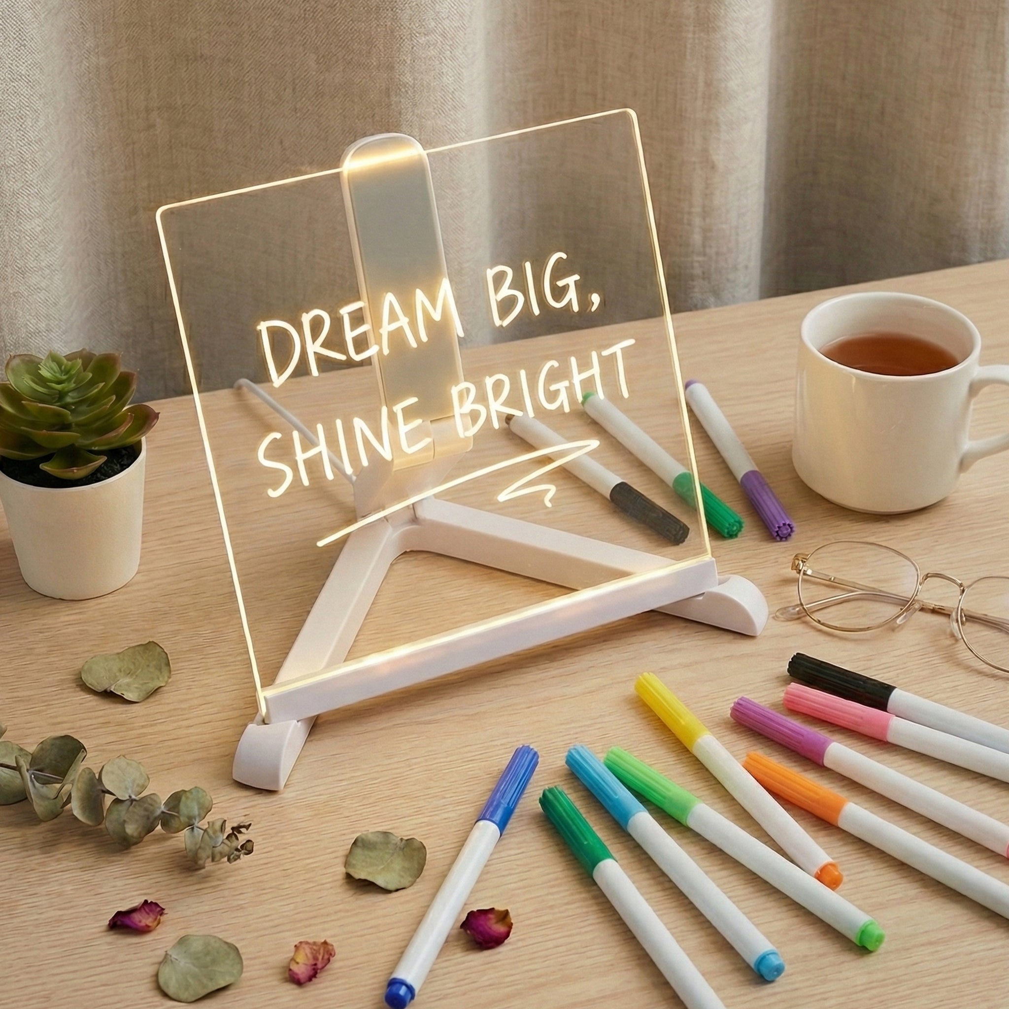 3D LED Light Glass Acrylic Writing pad