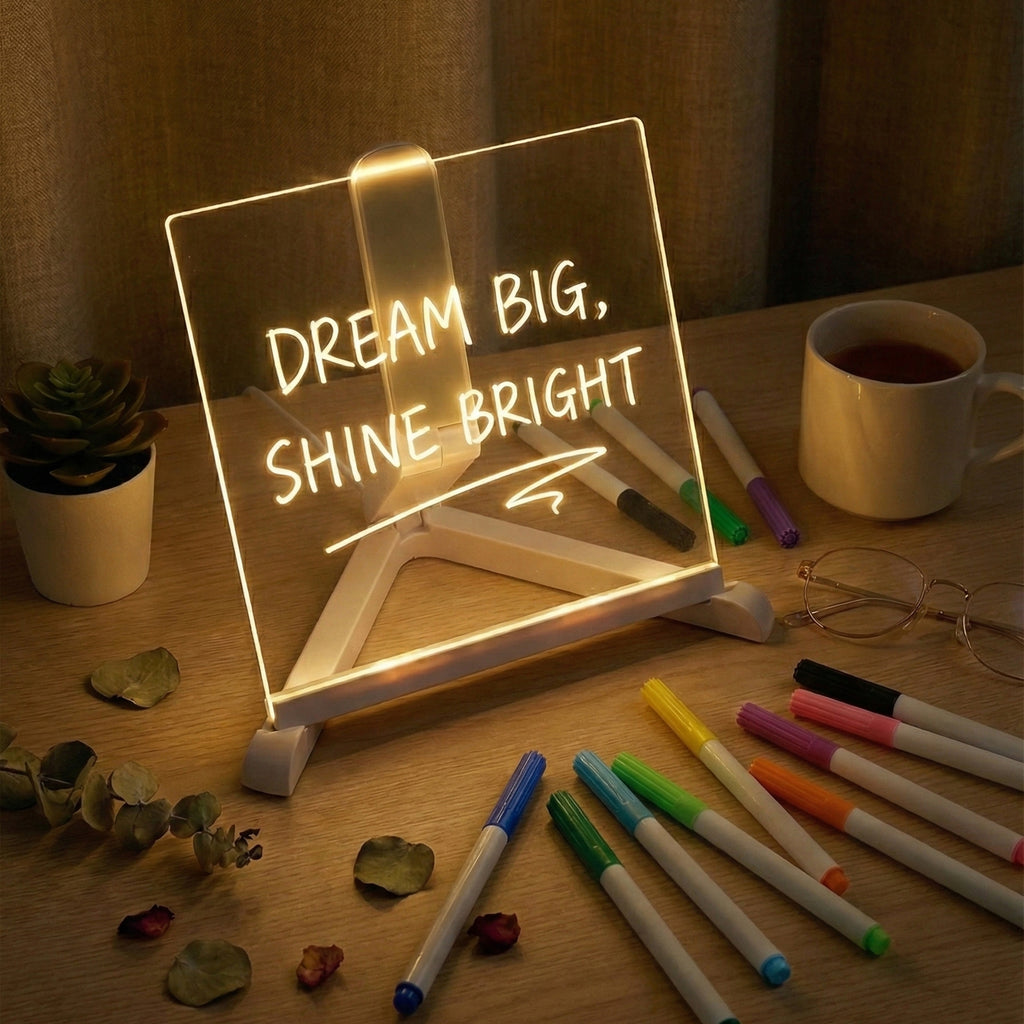 3D LED Light Glass Acrylic Writing pad